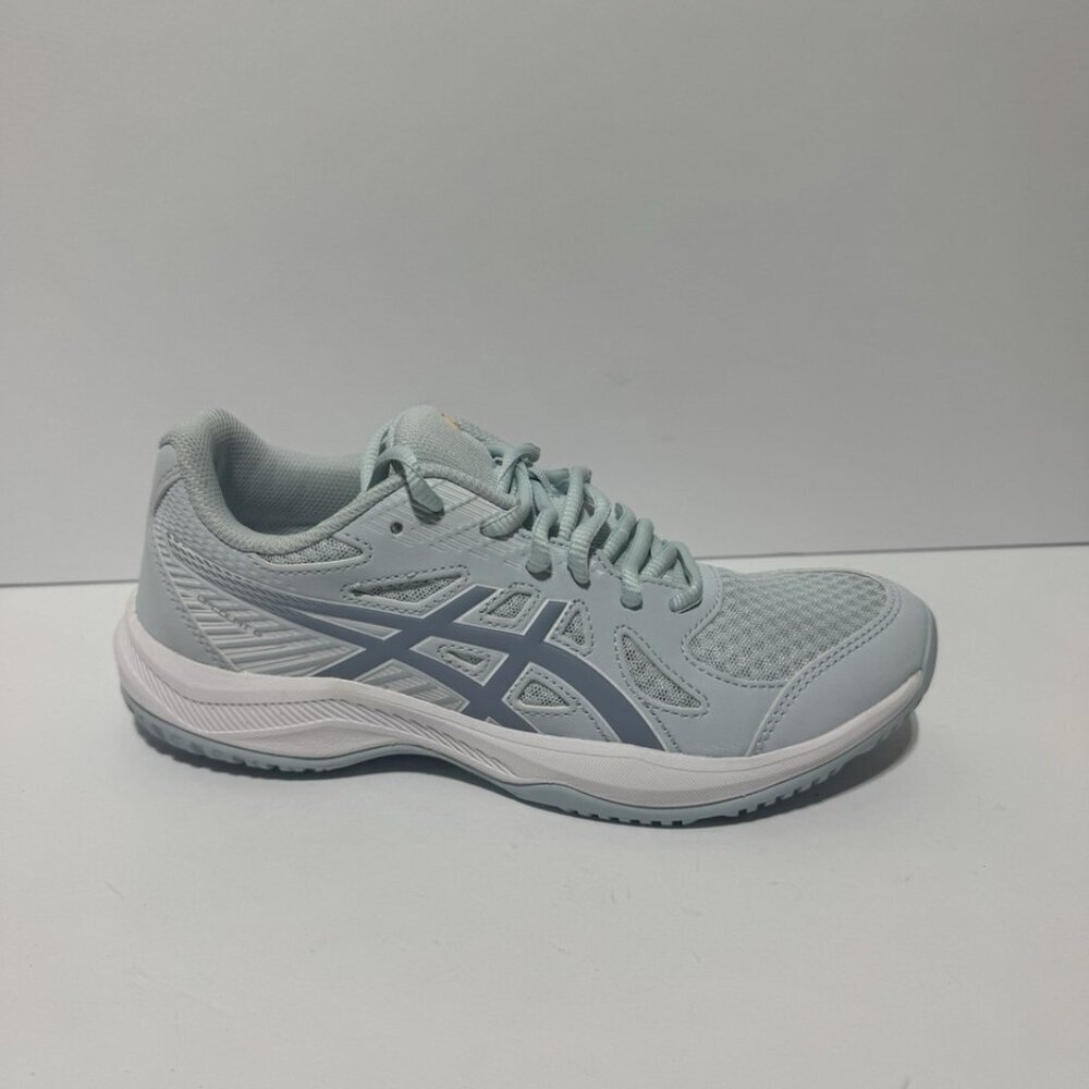 ASICS Womens Upcourt 6 Running Shoes Cool Grey/Blue Size 8 M
